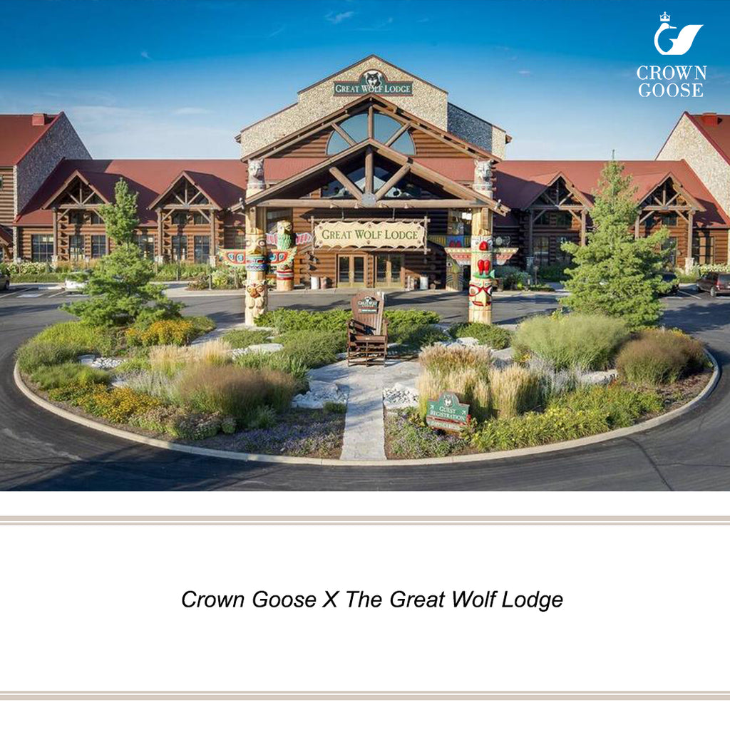 Crown Goose luxury bedding for the Great Wolf Lodge