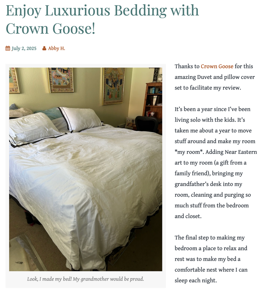 Enjoy Luxurious Bedding with Crown Goose!