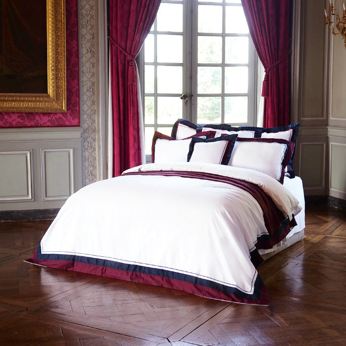 Duvet Cover Set Jardinne Collection, Burgundy - Crown Goose