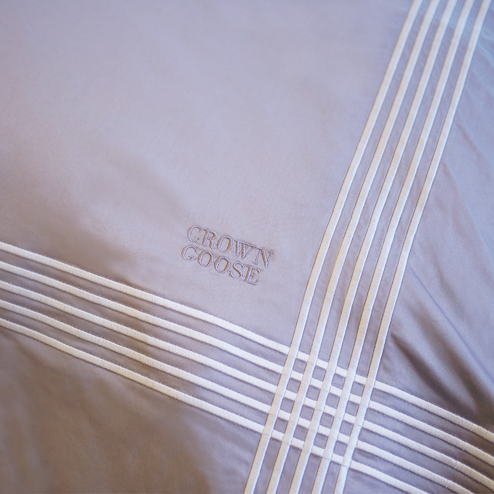 Duvet Cover Set De Rang Collection, Gray - Crown Goose