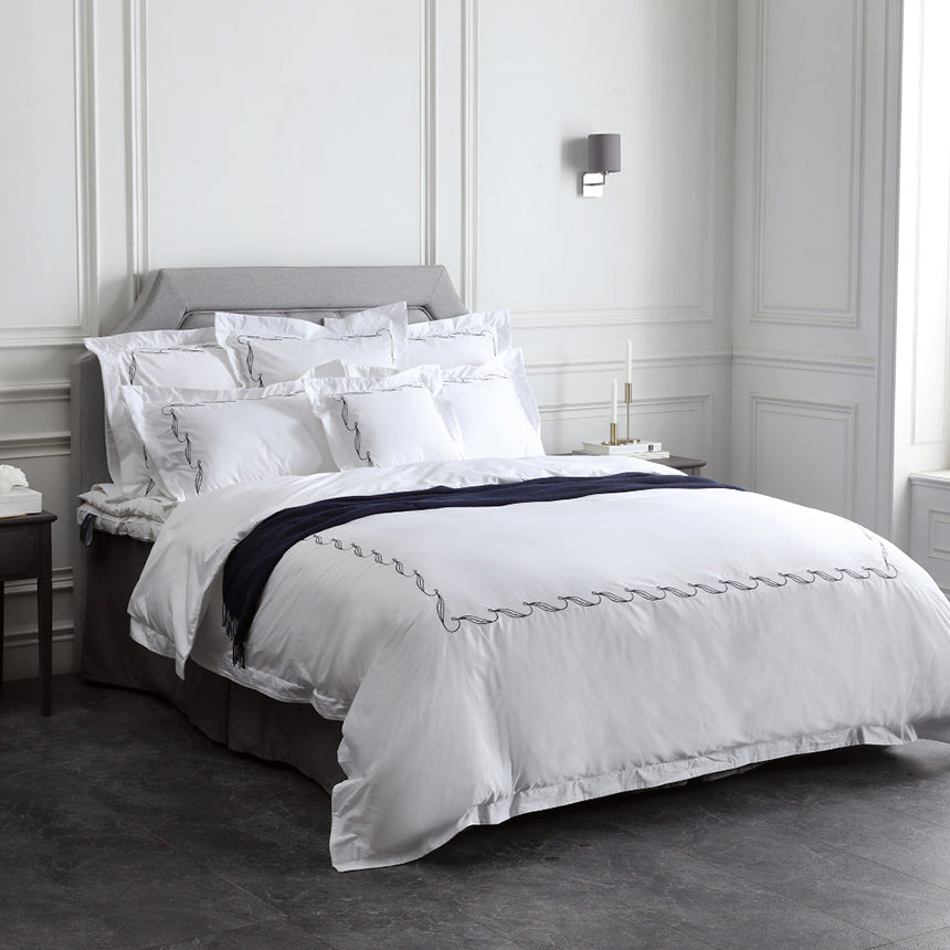 Duvet Cover Set Chloris Collection, Ash Gray - Crown Goose