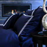 Duvet Cover Set Daphness Collection, Navy - Crown Goose