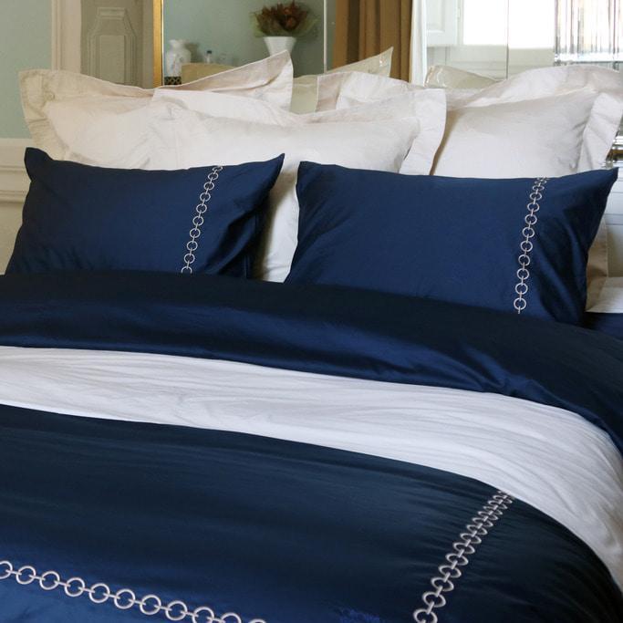 Duvet Cover Set Ecuries Collection, Deep Blue - Crown Goose