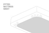 Fitted Sheet, White - Crown Goose
