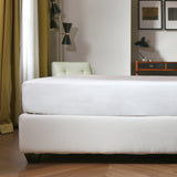 Fitted Sheet, White - Crown Goose