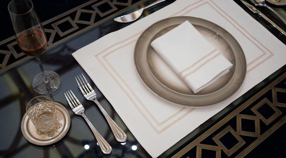Place mat Cordon (Navy, Gray, Gold)
