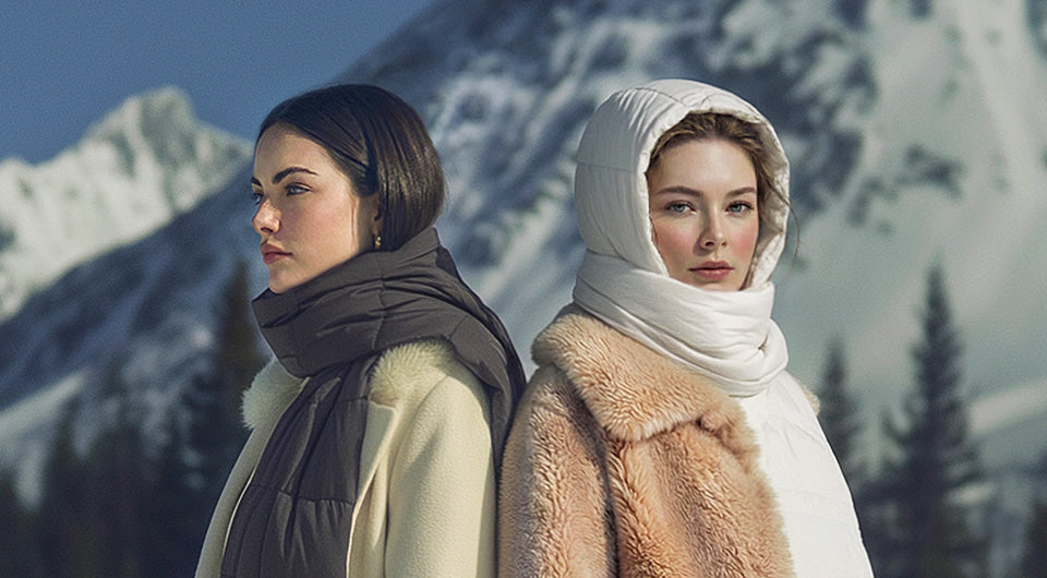 Hooded Goose Down Scarf