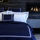 Duvet Cover Set Daphness Collection, Navy - Crown Goose