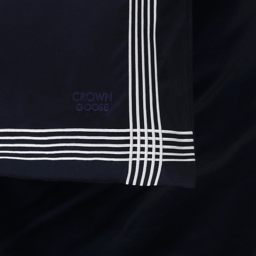 Duvet Cover Set De Rang Collection, Navy - Crown Goose